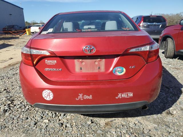 2T1BURHE9EC044271 - 2014 TOYOTA COROLLA L RED photo 6