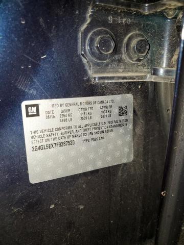 2G4GL5EX7F9287520 - 2015 BUICK REGAL BLUE photo 12