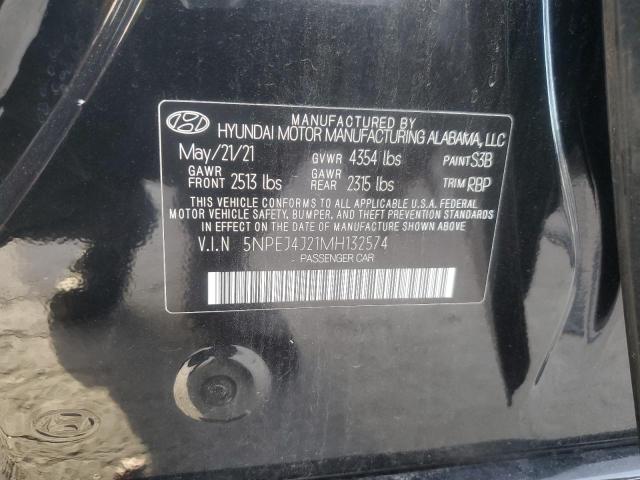 5NPEJ4J21MH132574 - 2021 HYUNDAI SONATA SEL PLUS BLACK photo 12