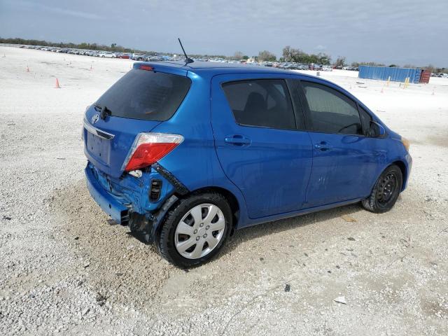 JTDKTUD38CD520973 - 2012 TOYOTA YARIS BLUE photo 3