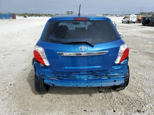 JTDKTUD38CD520973 - 2012 TOYOTA YARIS BLUE photo 6