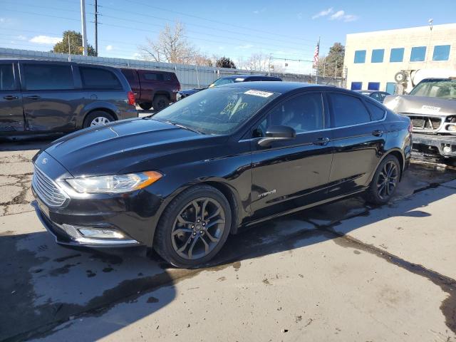 3FA6P0LU6JR249365 - 2018 FORD FUSION SE HYBRID BLACK photo 1