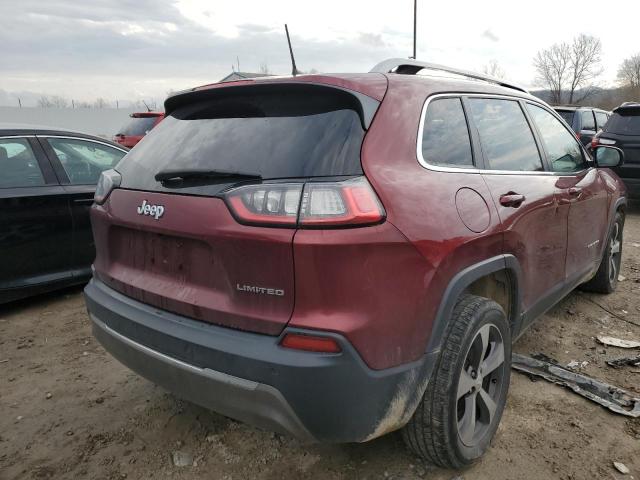 1C4PJLDB5KD185344 - 2019 JEEP CHEROKEE LIMITED BURGUNDY photo 3