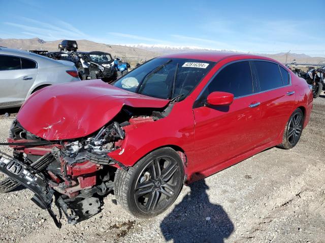 1HGCR2F57HA255799 - 2017 HONDA ACCORD SPORT RED photo 1