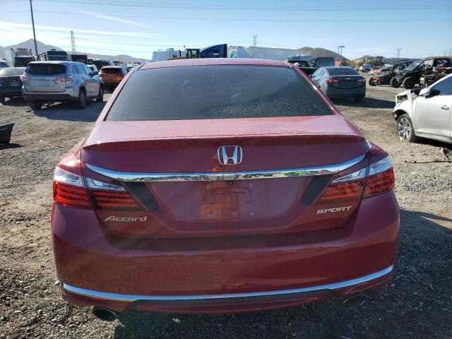 1HGCR2F57HA255799 - 2017 HONDA ACCORD SPORT RED photo 6