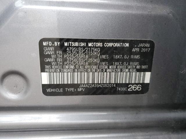 JA4AZ2A35HZ052014 - 2017 MITSUBISHI OUTLANDER ES GRAY photo 13