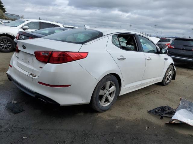 KNAGM4A76F5621340 - 2015 KIA OPTIMA LX WHITE photo 3