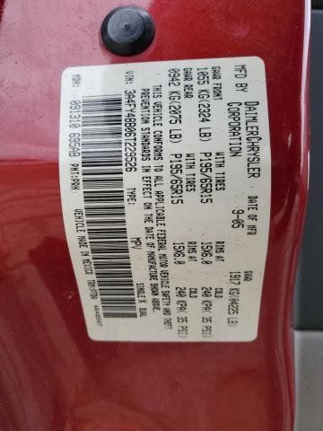 3A4FY48B06T229526 - 2006 CHRYSLER PT CRUISER RED photo 13