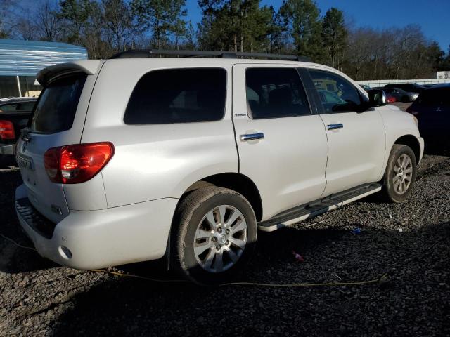 5TDBY67A88S010500 - 2008 TOYOTA SEQUOIA PLATINUM WHITE photo 3