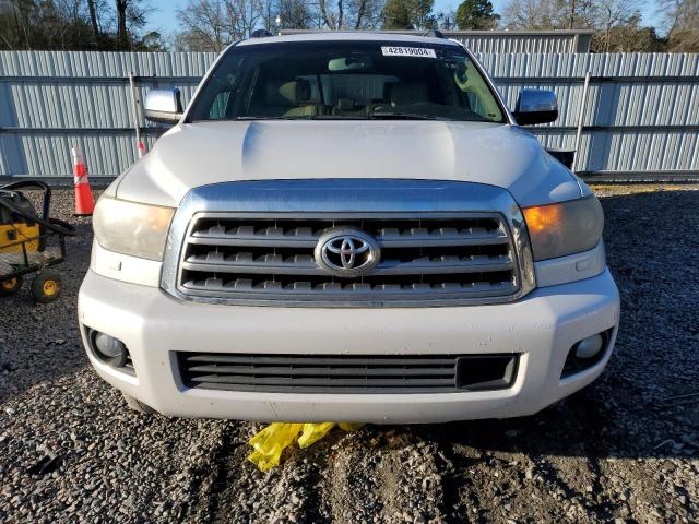 5TDBY67A88S010500 - 2008 TOYOTA SEQUOIA PLATINUM WHITE photo 5