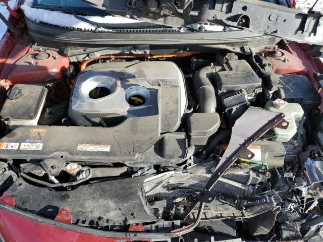 KMHE24L15GA016447 - 2016 HYUNDAI SONATA HYBRID RED photo 11