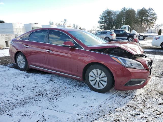 KMHE24L15GA016447 - 2016 HYUNDAI SONATA HYBRID RED photo 4