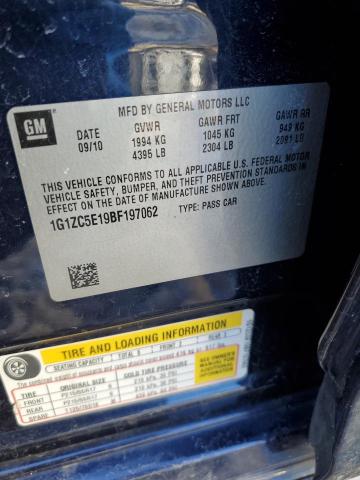 1G1ZC5E19BF197062 - 2011 CHEVROLET MALIBU 1LT BLUE photo 12