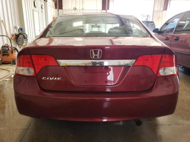 19XFA1F85BE010902 - 2011 HONDA CIVIC EX BURGUNDY photo 6