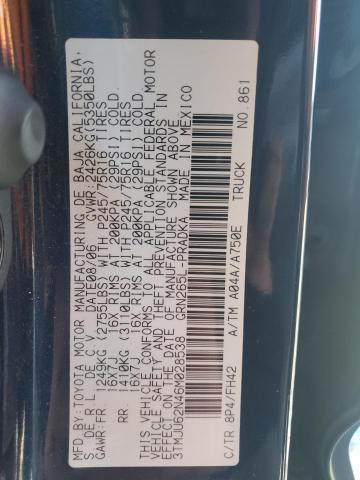 3TMJU62N46M028538 - 2006 TOYOTA TACOMA DOUBLE CAB PRERUNNER BLUE photo 12