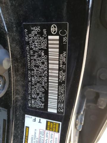 JTDL9RFU3K3008970 - 2019 TOYOTA PRIUS BLACK photo 12