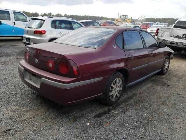 2G1WF52E129228699 - 2002 CHEVROLET IMPALA BURGUNDY photo 3