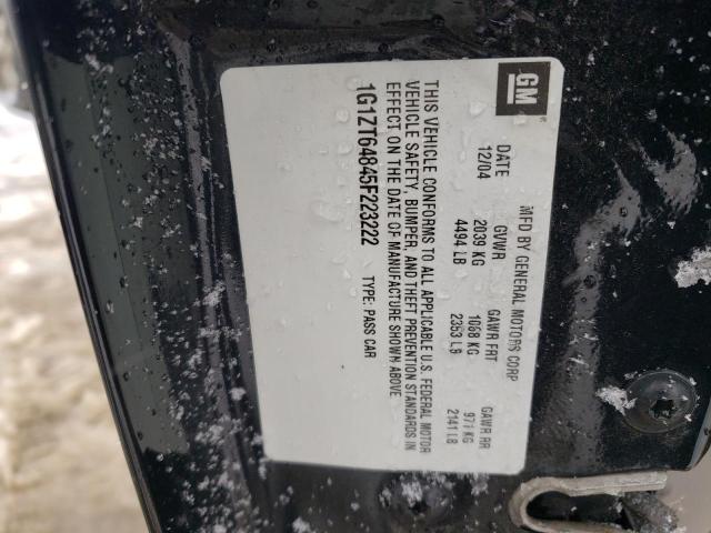 1G1ZT64845F223222 - 2005 CHEVROLET MALIBU MAXX LS BLACK photo 12