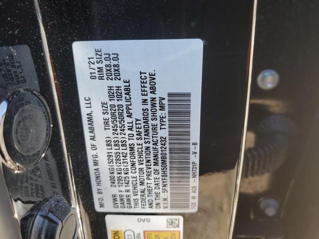 5FNYF8H50MB012432 - 2021 HONDA PASSPORT EXL Qara foto 14