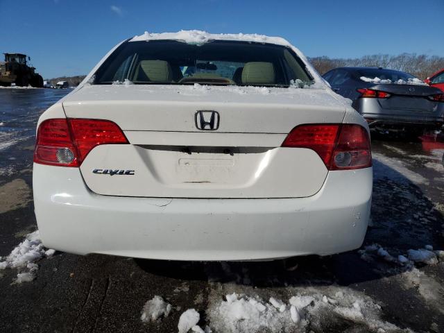 2HGFA16968H332083 - 2008 HONDA CIVIC EXL WHITE photo 6