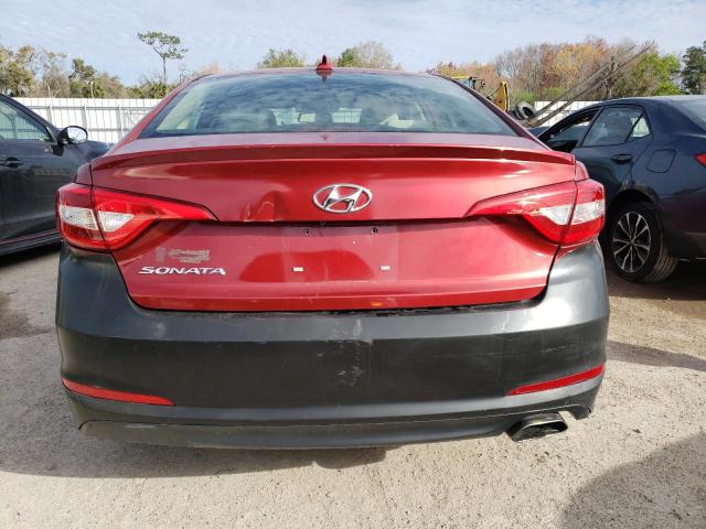 5NPE24AF9GH341369 - 2016 HYUNDAI SONATA SE RED photo 6