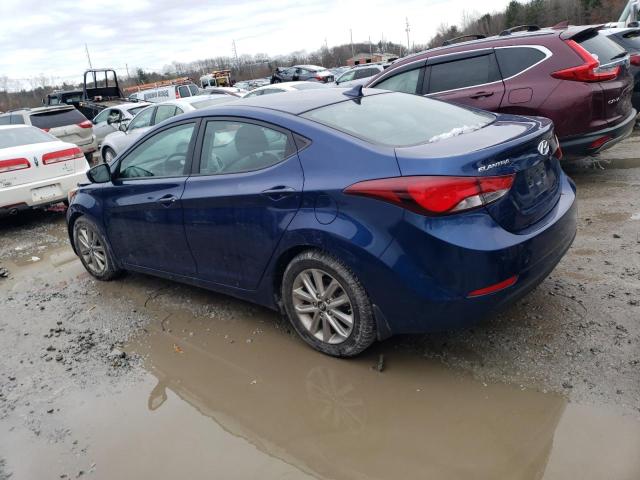 5NPDH4AEXFH605831 - 2015 HYUNDAI ELANTRA SE BLUE photo 2