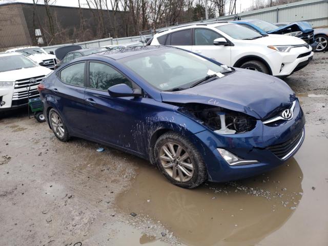 5NPDH4AEXFH605831 - 2015 HYUNDAI ELANTRA SE BLUE photo 4