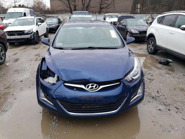 5NPDH4AEXFH605831 - 2015 HYUNDAI ELANTRA SE BLUE photo 5