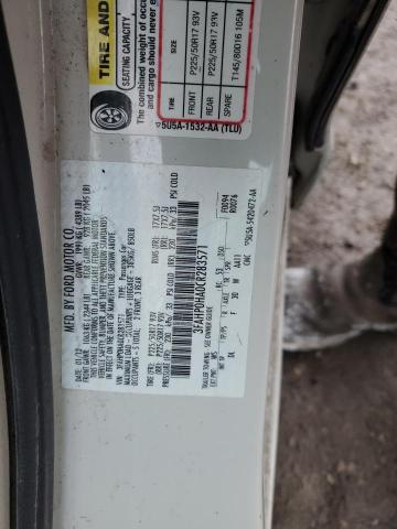 3FAHP0HA0CR283571 - 2012 FORD FUSION SE WHITE photo 12