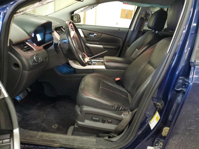 2FMDK4JCXCBA55338 - 2012 FORD EDGE SEL BLUE photo 7