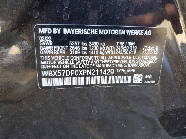 WBX57DP0XPN211429 - 2023 BMW X3 XDRIVE30I BLACK photo 12