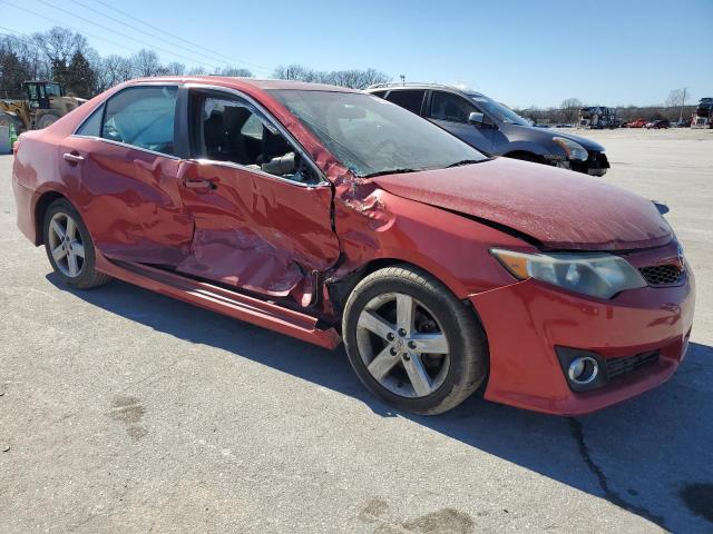 4T1BF1FK6CU603257 - 2012 TOYOTA CAMRY BASE RED photo 4