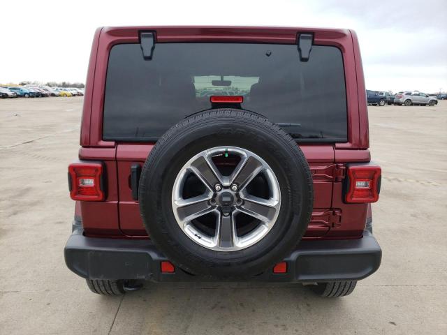 1C4HJXEN3MW706167 - 2021 JEEP WRANGLER U SAHARA BURGUNDY photo 6