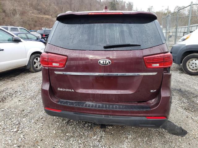 KNDMB5C16K6511368 - 2019 KIA SEDONA LX BURGUNDY photo 6