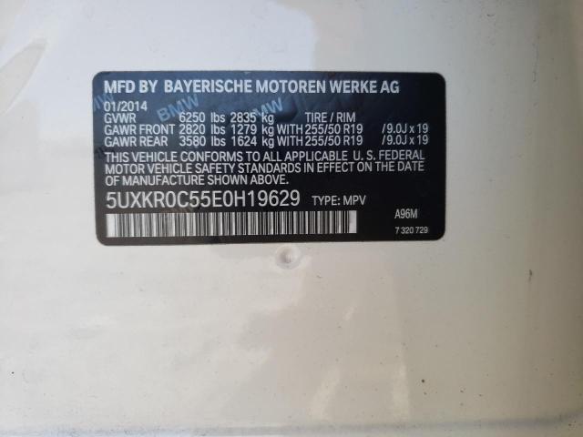 5UXKR0C55E0H19629 - 2014 BMW X5 XDRIVE35I WHITE photo 13