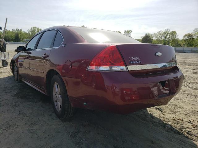 2G1WT57NX91311395 - 2009 CHEVROLET IMPALA 1LT MAROON photo 3