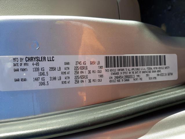 2A8HR54139R665513 - 2009 CHRYSLER TOWN & COU TOURING ვერცხლისფერი ფოტო 13