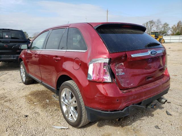 2FMDK4KC1EBA09544 - 2014 FORD EDGE LIMITED BURGUNDY photo 2