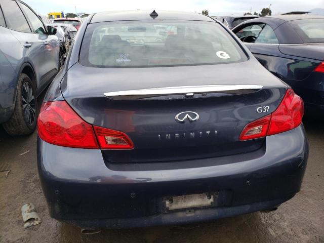 JN1CV6AP4AM409225 - 2010 INFINITI G37 BASE BLUE photo 6