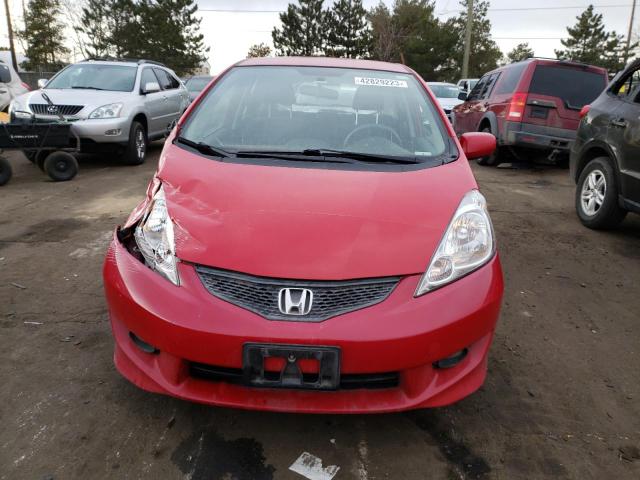 JHMGE8H49AC028884 - 2010 HONDA FIT SPORT RED photo 5