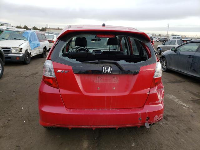 JHMGE8H49AC028884 - 2010 HONDA FIT SPORT RED photo 6