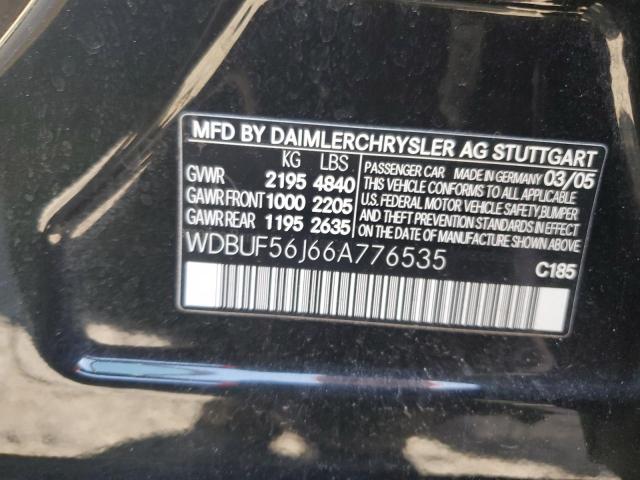 WDBUF56J66A776535 - 2006 MERCEDES-BENZ E 350 BLACK photo 13