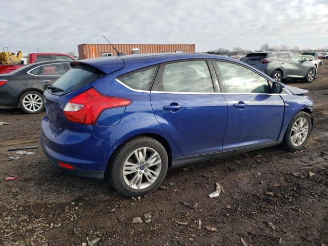 1FAHP3M28CL437796 - 2012 FORD FOCUS SEL BLUE photo 3