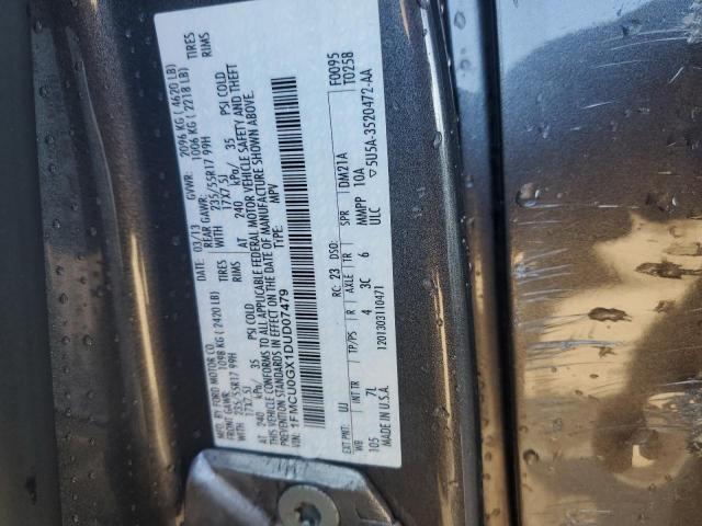 1FMCU0GX1DUD07479 - 2013 FORD ESCAPE SE GRAY photo 13