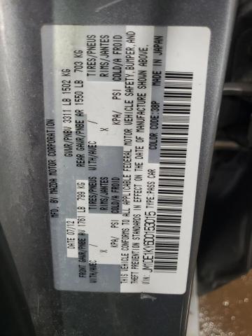 JM1DE1KY6D0153015 - 2013 MAZDA MAZDA2 GRAY photo 13