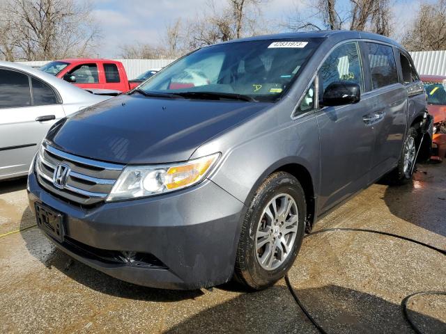 5FNRL5H60CB005094 - 2012 HONDA ODYSSEY EXL GRAY photo 1