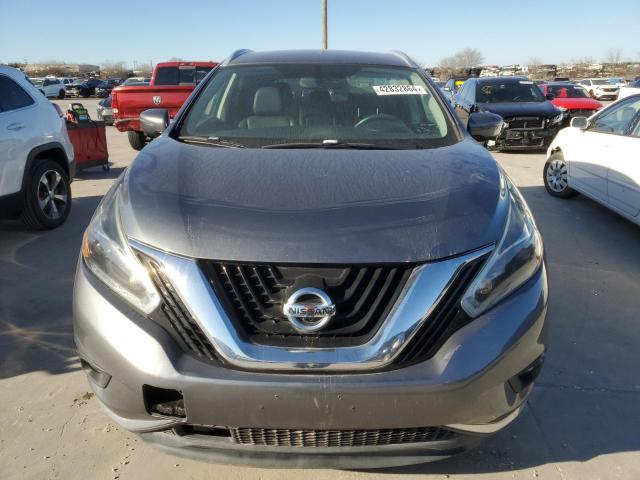 5N1AZ2MH1JN161950 - 2018 NISSAN MURANO S GRAY photo 5