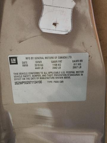 2G2WP552971134196 - 2007 PONTIAC GRAND PRIX 米色 照片 12