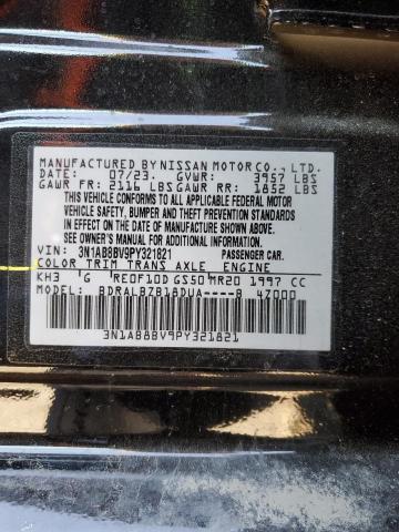 3N1AB8BV9PY321821 - 2023 NISSAN SENTRA S BLACK photo 12