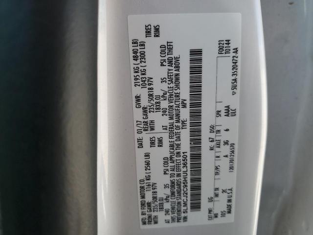 5LMCJ2C95HUL36501 - 2017 LINCOLN MKC SELECT Biały zdjęcie 13